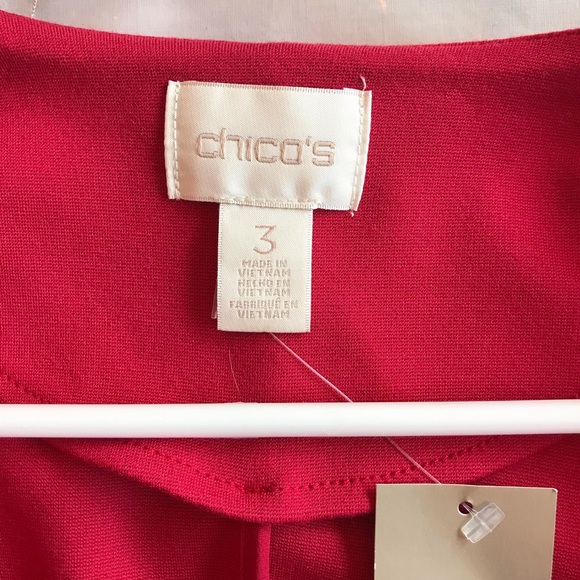Chico’s  women’s Jacket & coats red Sz 3 - Picture 7 of 8